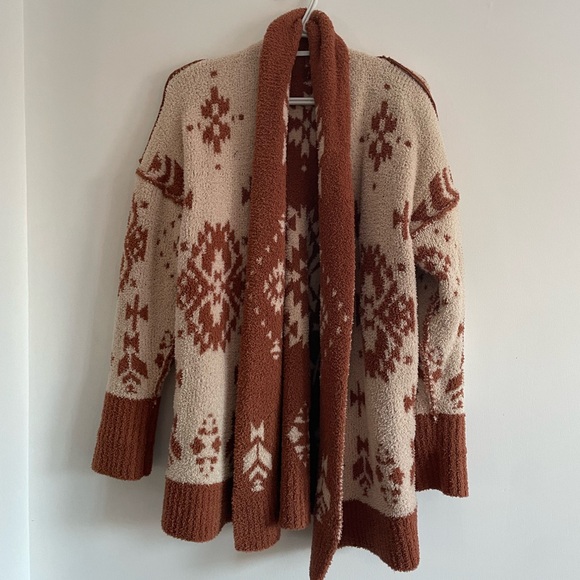 Reversible Patterned Open Cardigan Sweater - Picture 1 of 3